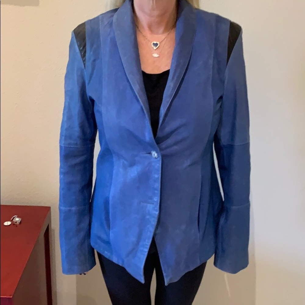 Genuine Leather Blazer